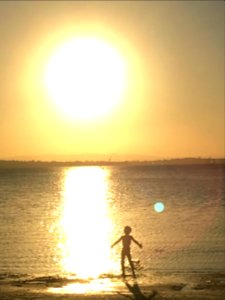 Sun worshipping as the sun sets on another day.  Being one with nature and belonging in Queensland.