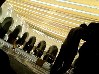 Inside of Masjid al-Quba, the first Mosque in Islam