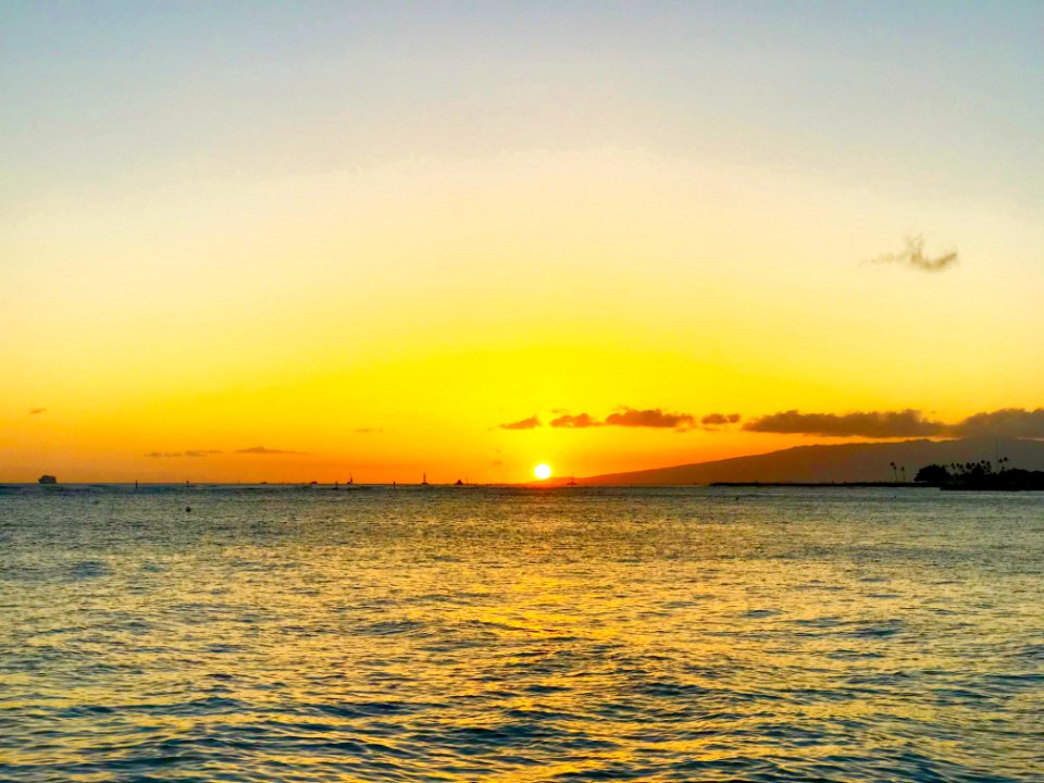 Mamala Bay Honolulu Hawaii Sunset aot