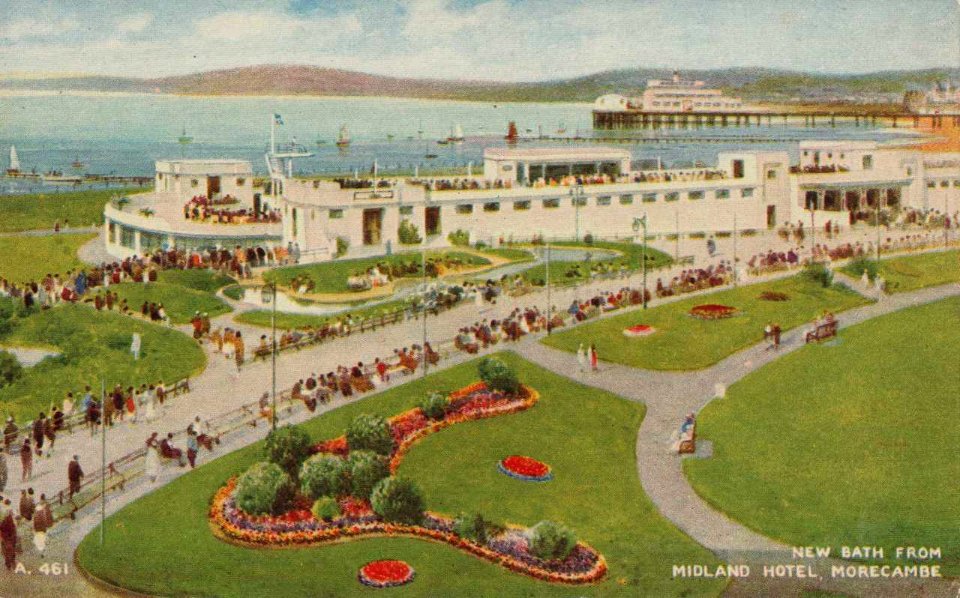 Lancashire, Morecambe, New Bath from Midland Hotel