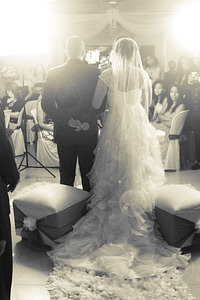 White kiss nuptials