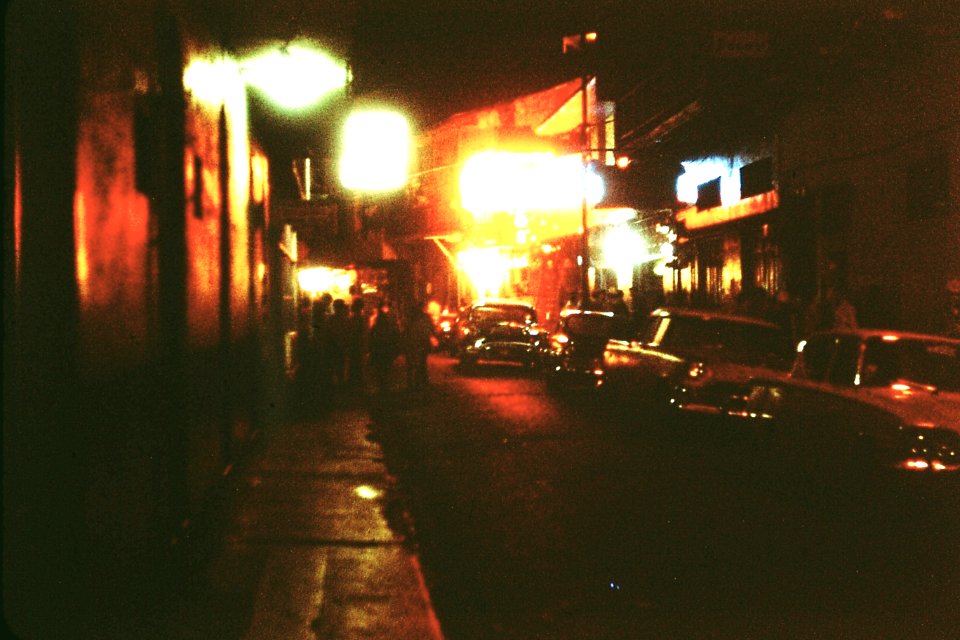 Cantina district night scene, Panama City