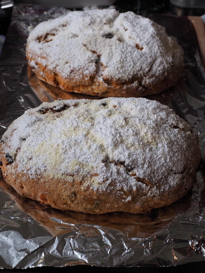 Christmas baking christmas stollen icing sugar