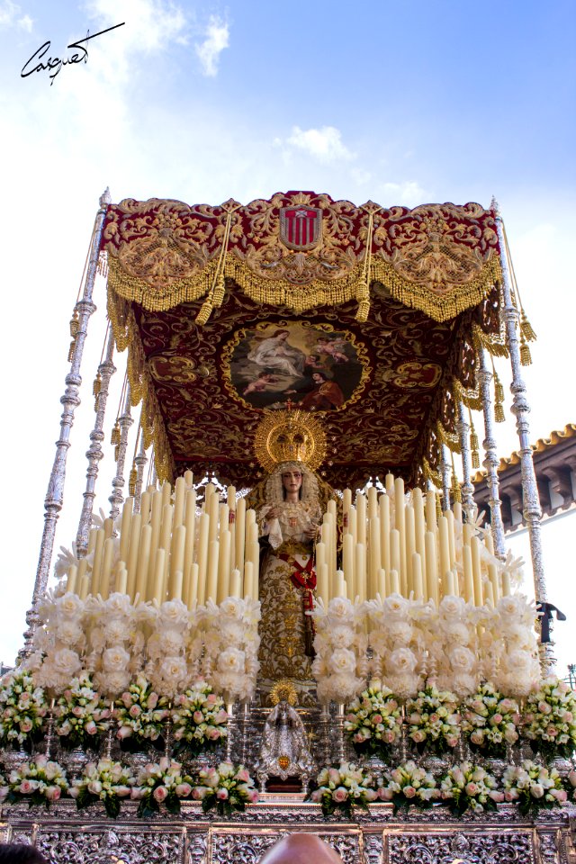 Ntra. Sra. de las Mercedes Coronada. Hermandad de Santa Genoveva. Lunes Santo 2016. Sevilla