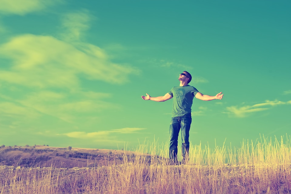 Freedom man standing
