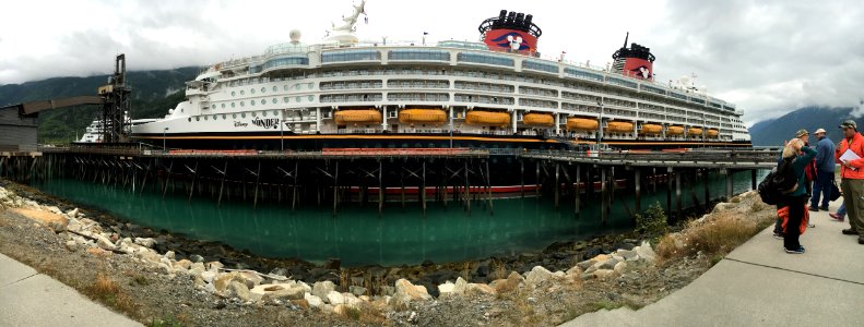 Disney Wonder docked in Juneau