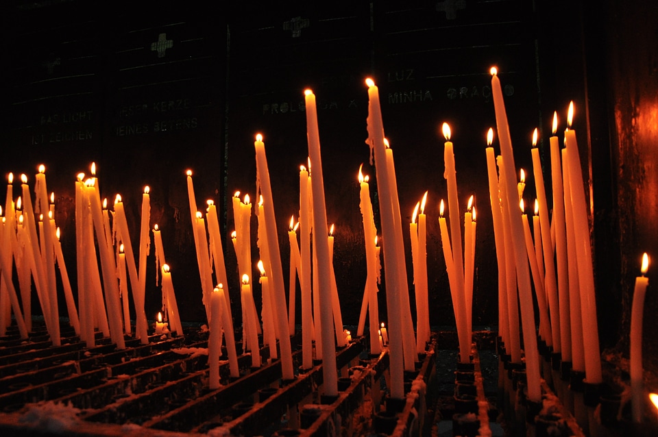 Candles fire pray