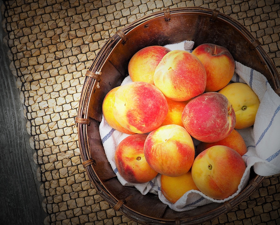 Peach healthy fresh