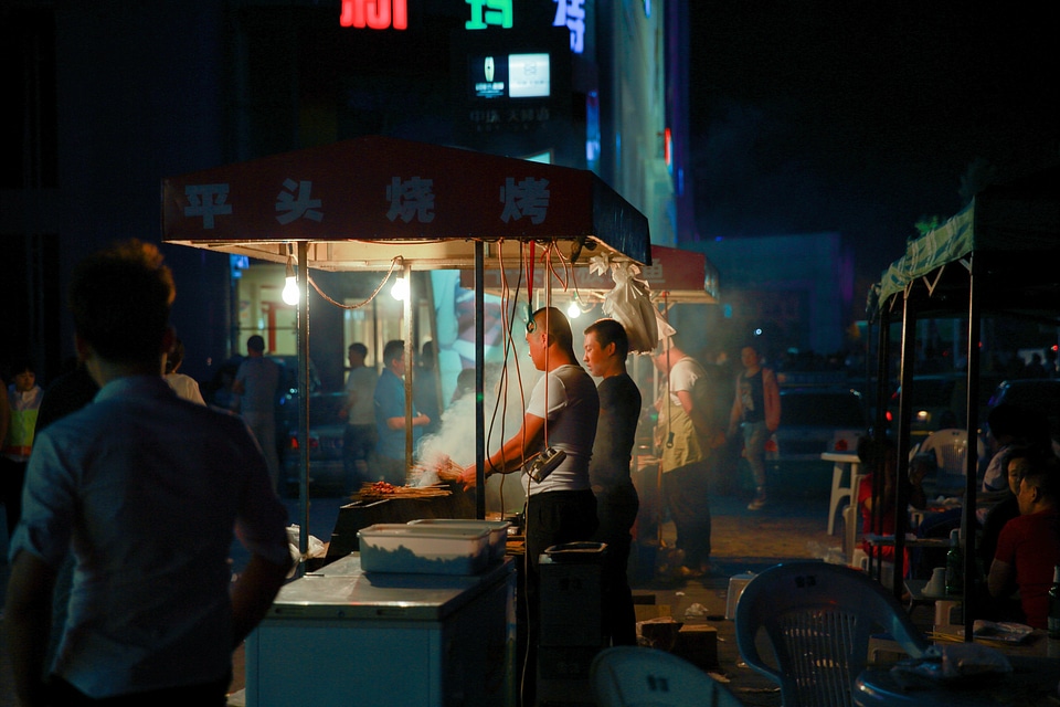 The night market barbecue character