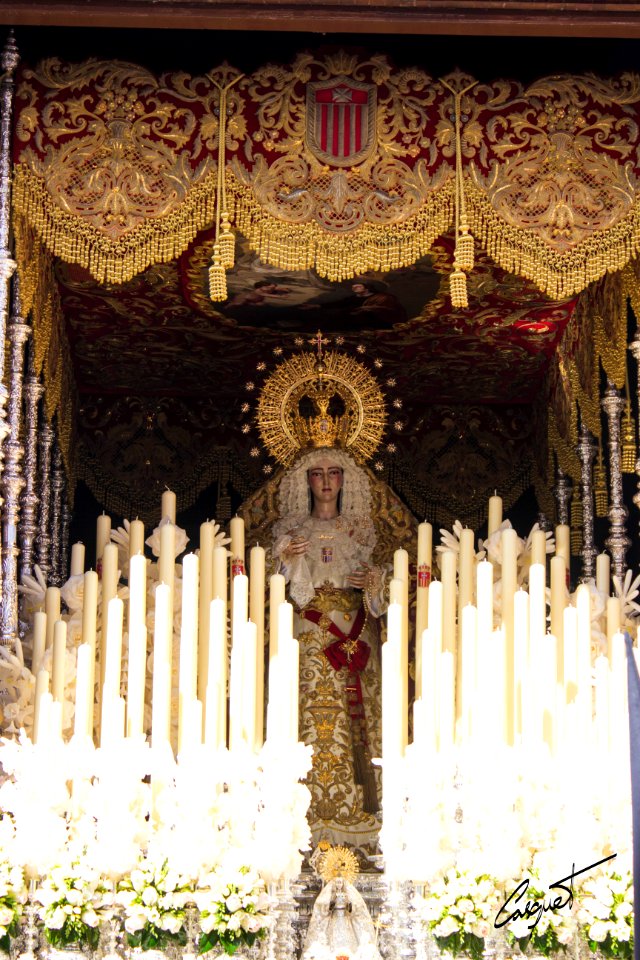 Ntra. Sra. de las Mercedes Coronada. Hermandad de Santa Genoveva. Lunes Santo 2016. Sevilla