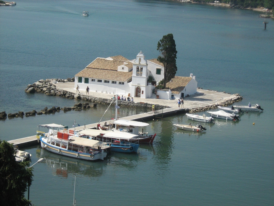 Landscape greece church