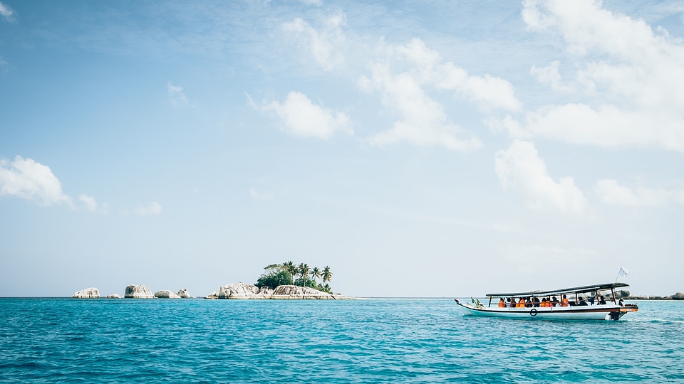 Island blue sky photo