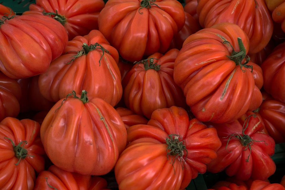 Vegetables market stall tomatoes