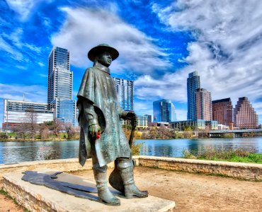 Stevie Ray Vaughan Statue, Austin TX photo