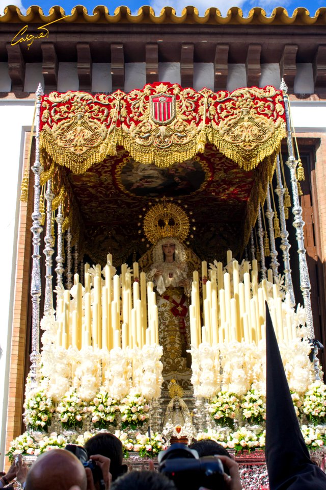 Ntra. Sra. de las Mercedes Coronada. Hermandad de Santa Genoveva. Lunes Santo 2016. Sevilla