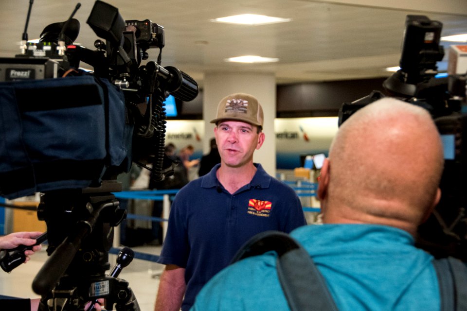 Arizona wildland firefighters meet with media before deploying to Australia