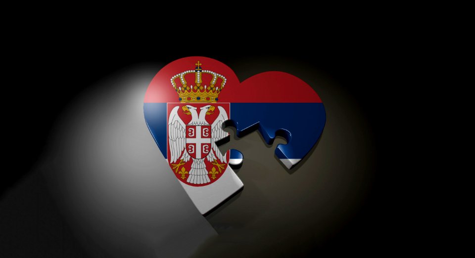 Serbian flag photo