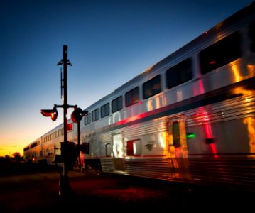 Sunset Train, West Texas photo