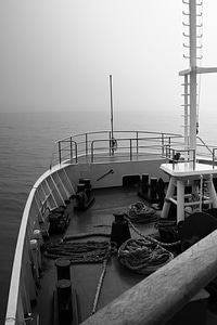Black and white coast sea