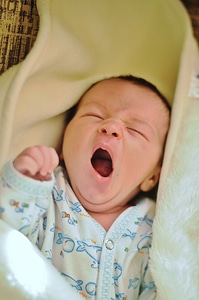 Little infant yawn photo