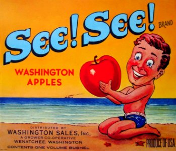 1940s See! See! Brand Washington Apples