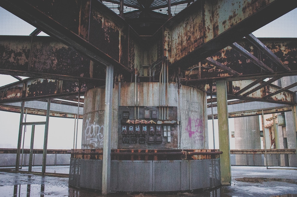 Rust steel gray industry