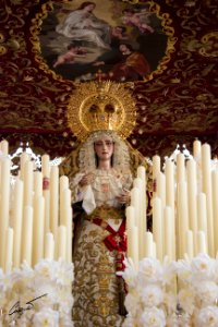 Ntra. Sra. de las Mercedes Coronada. Hermandad de Santa Genoveva. Lunes Santo 2016. Sevilla