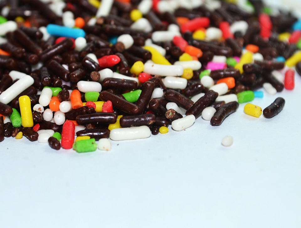 Colorful sweet food