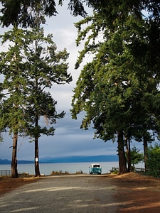 Van lakeside underneath