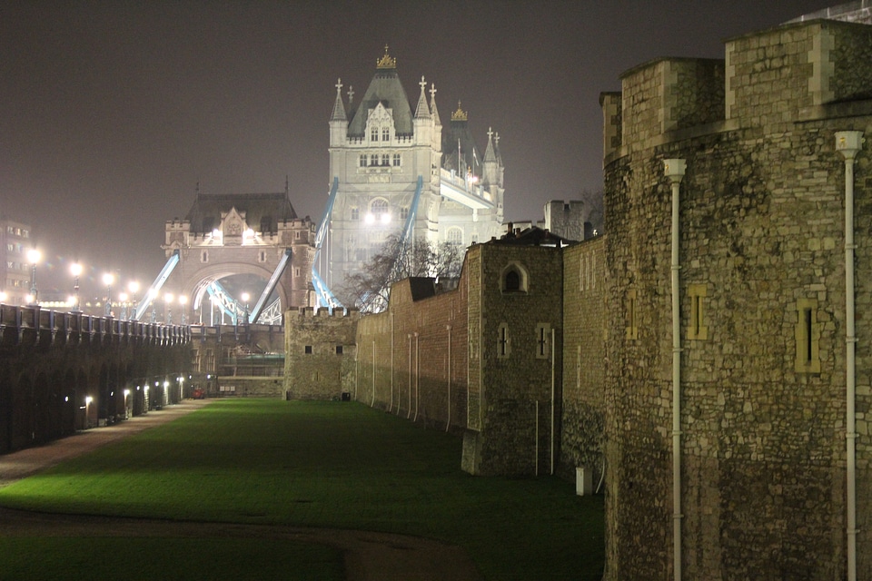 Middle ages night lights photo