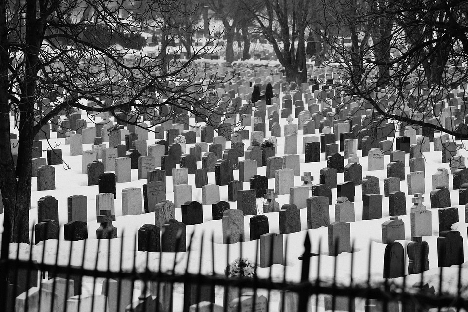Tombstones death gray death