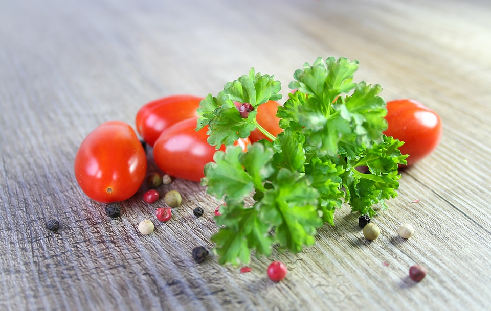 Pasta tomato sauce pesto photo