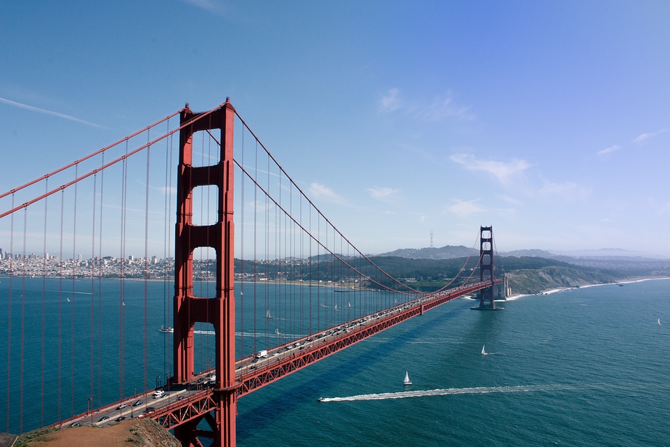 Bay water sailboats photo