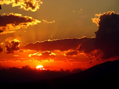 Sunset in clouds