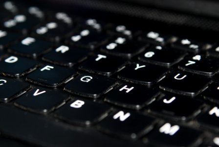 Keyboard in up-close