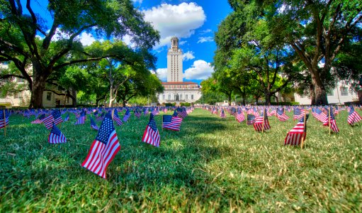 9/11 Tribute in front of UT Tower, Austin TX photo