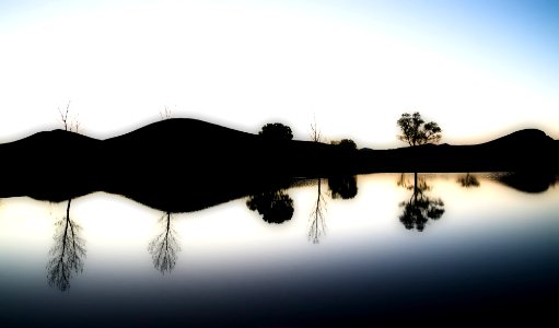 Cibolo Creek Ranch Pond Sunrise, West Texas photo