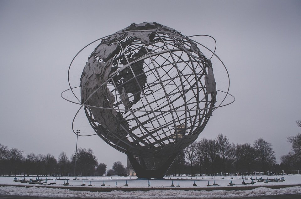 Architecture gray world gray globe