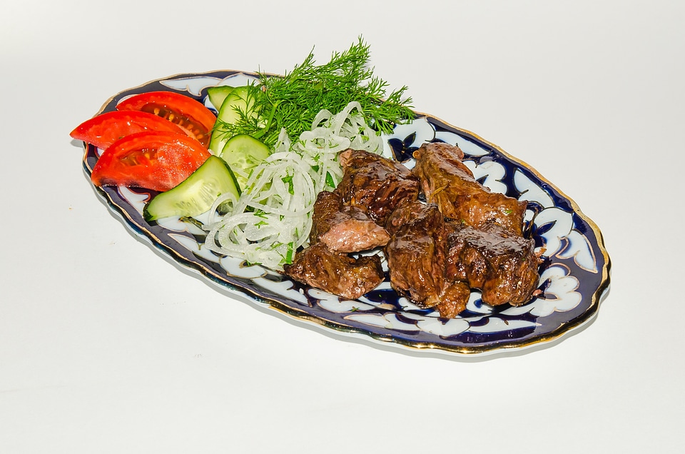 Frying skewers shish kebab