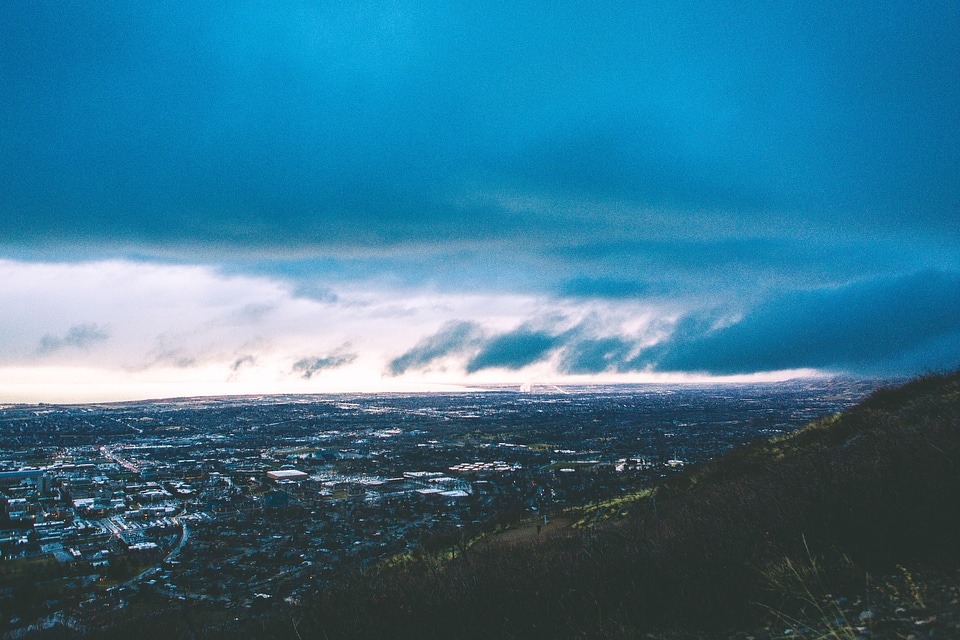 Town sky clouds