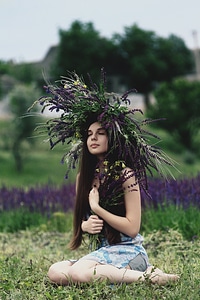 Headgear flowers wreath