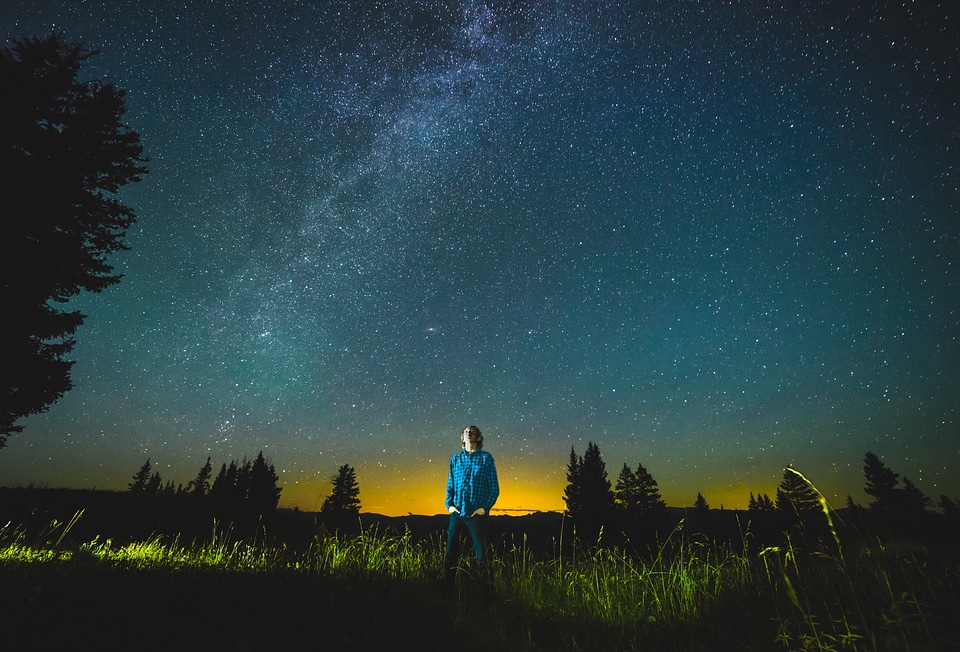 Night galaxy universe