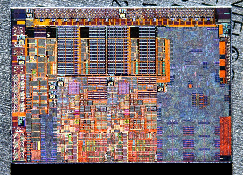 Intel Sandy Bridge 2C-GT2 die shot