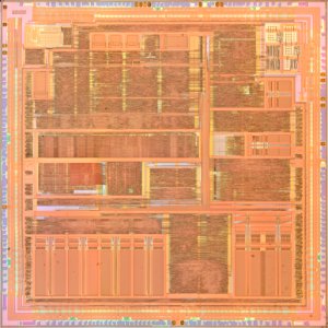 Hitachi HD6417197 die shot - top metal - light etch- stitched