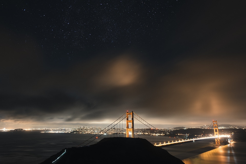 Structure bridge night