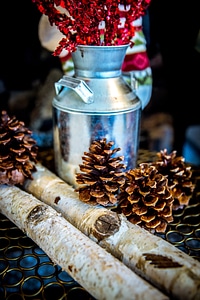 Christmas decoration pine cone rustic photo