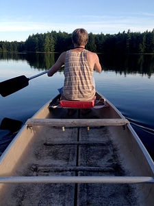 Canoeing water active photo