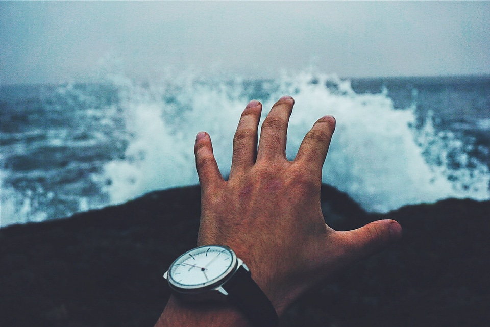 Sea waves blue watch