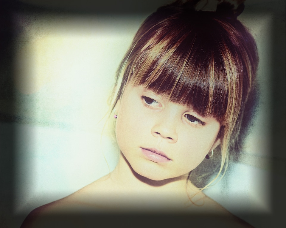 Face portrait retro look