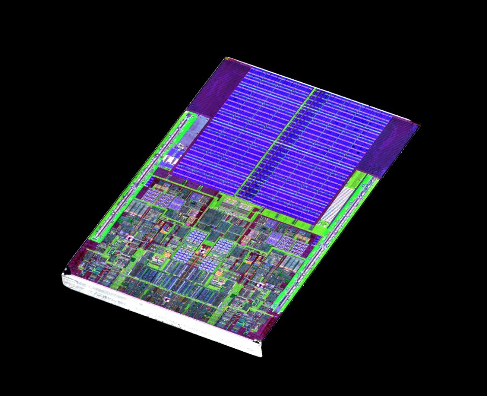 Intel Wolfdale die shot (E8400) etched